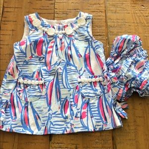 Lilly Pulitzer Red Right Return baby shift